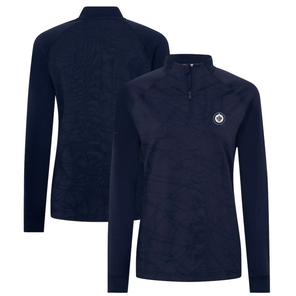 Winnipeg Jets Levelwear Women's Amethyst Insignia Core Quarter-Zip Jacket - Navy - NHL