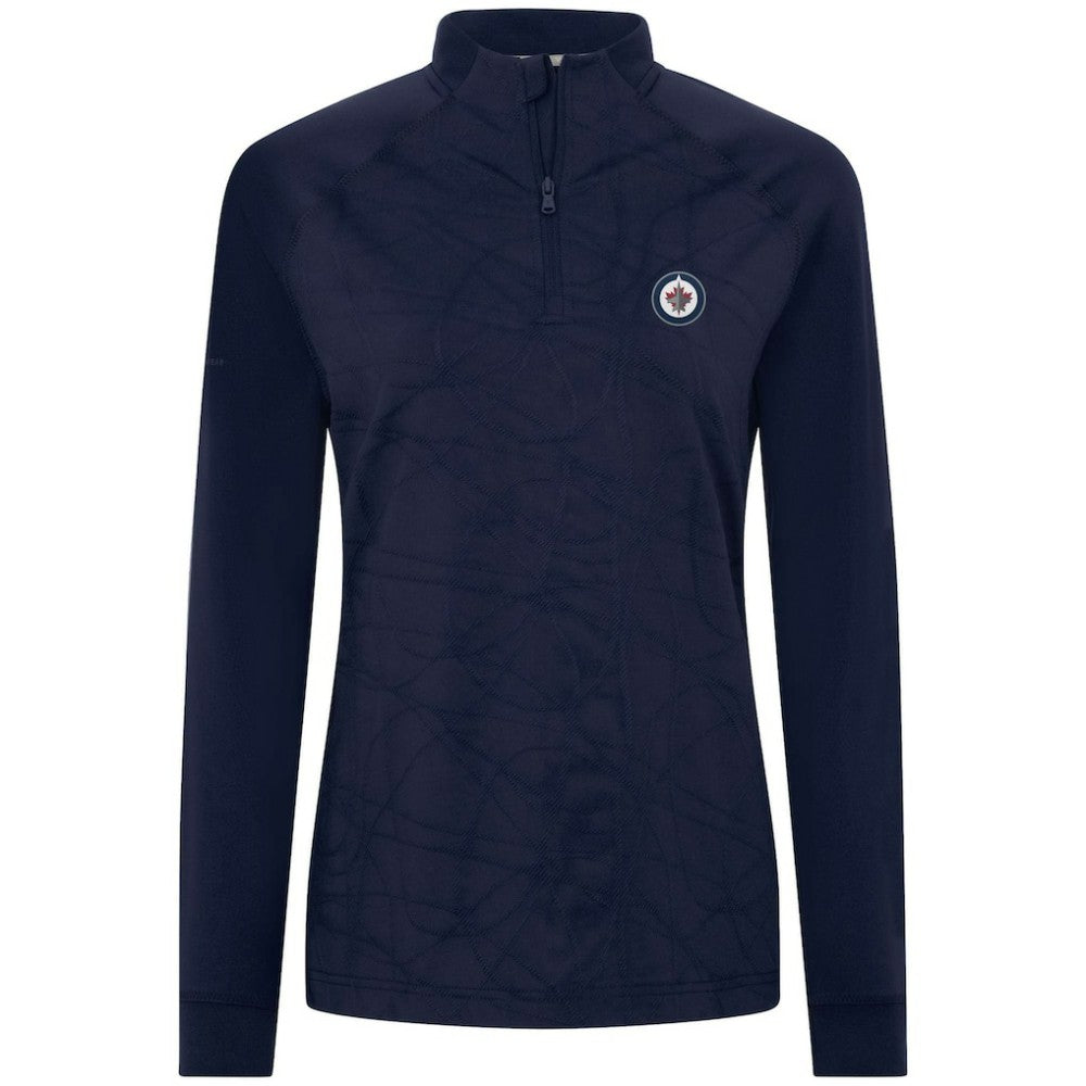 Winnipeg Jets Levelwear Women's Amethyst Insignia Core Quarter-Zip Jacket - Navy - NHL