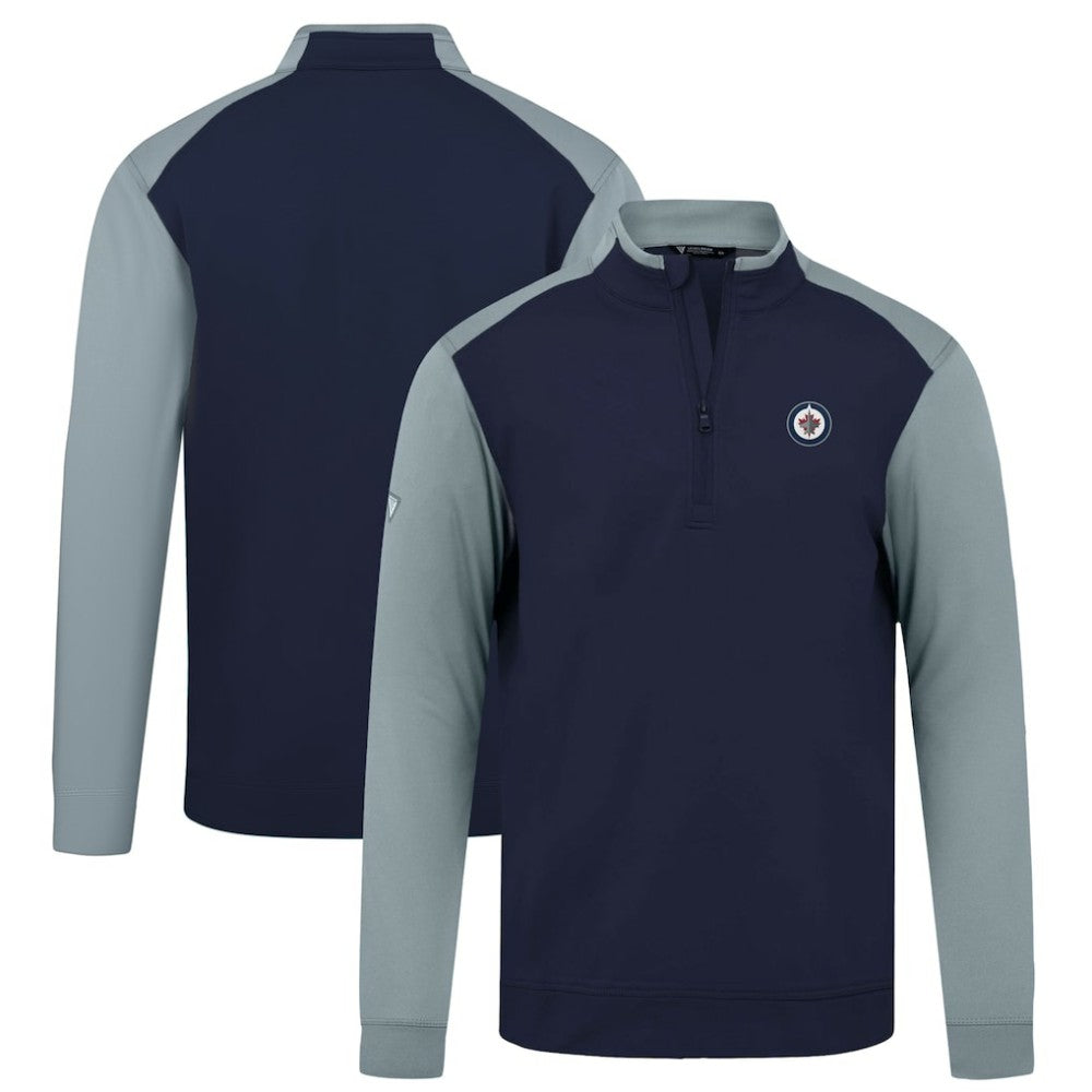Winnipeg Jets Levelwear Bayou Insignia Core Quarter-Zip Pullover Top - Navy - NHL