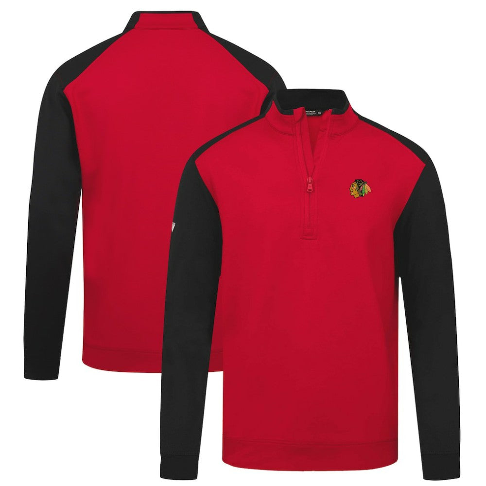 Chicago Blackhawks Levelwear Bayou Insignia Core Quarter-Zip Pullover Top - Red - NHL