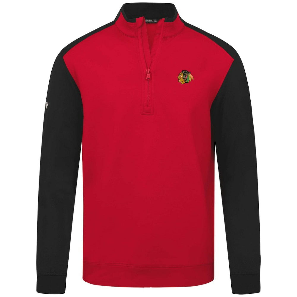 Chicago Blackhawks Levelwear Bayou Insignia Core Quarter-Zip Pullover Top - Red - NHL