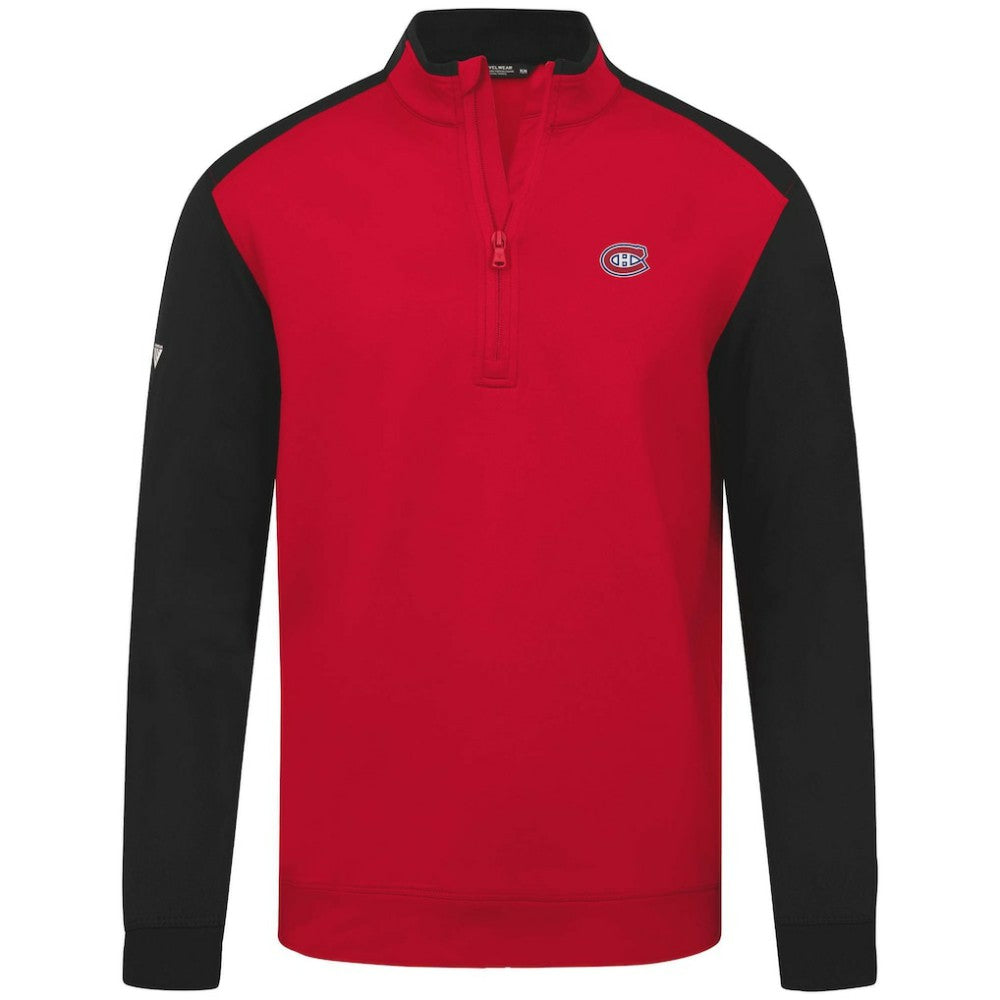 Montreal Canadiens Levelwear Bayou Insignia Core Quarter-Zip Pullover Top - Red - NHL