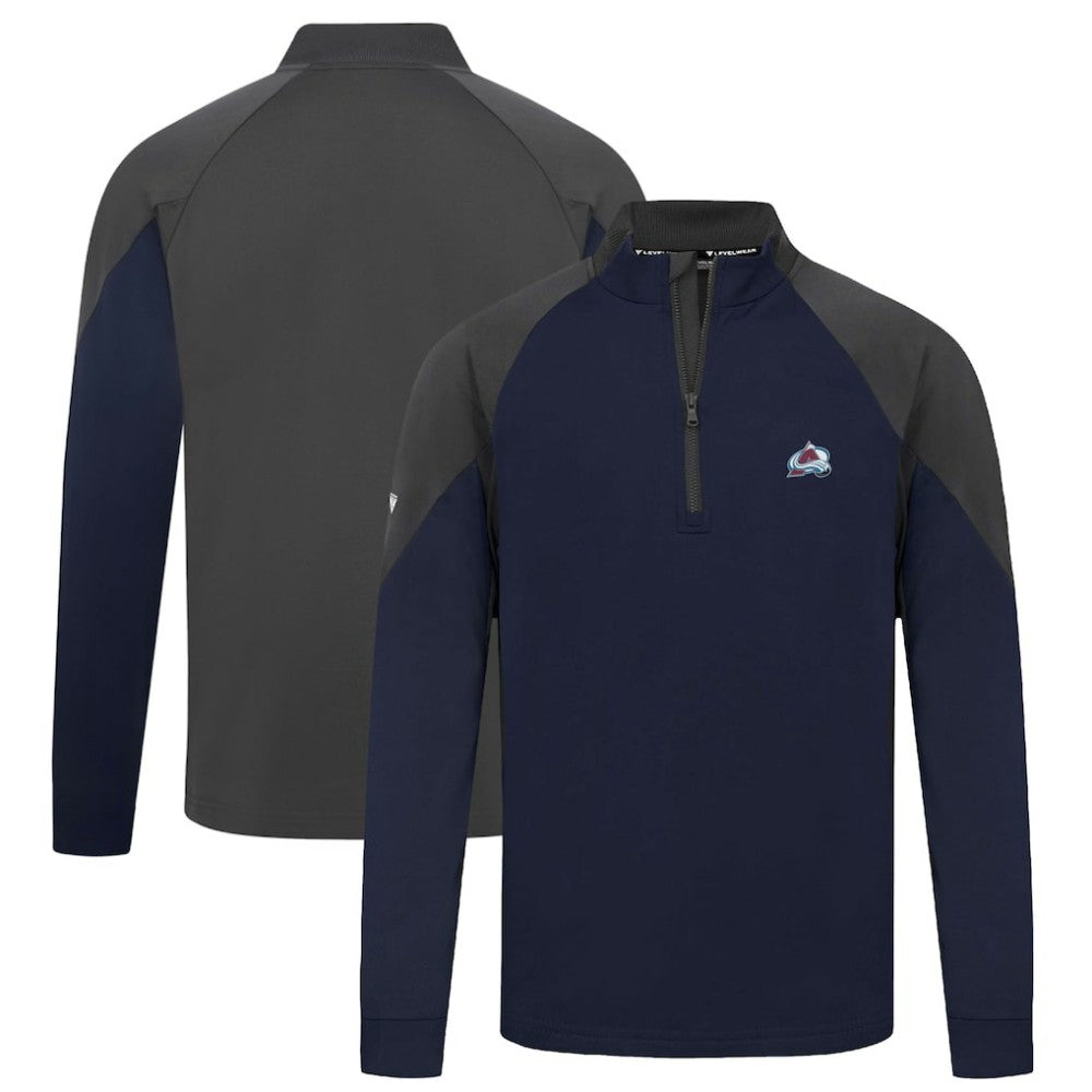 Colorado Avalanche Levelwear Cadet Insignia Core Quarter-Zip Pullover Top - Navy - NHL