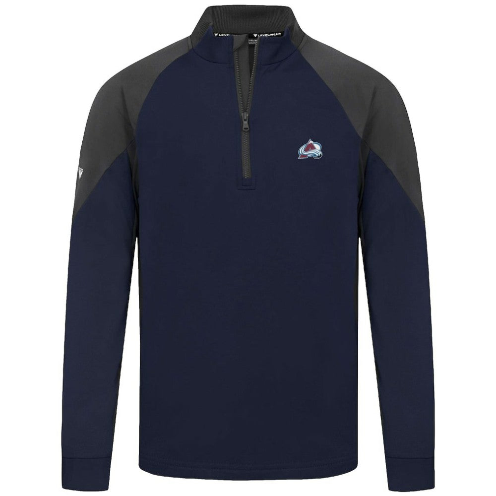 Colorado Avalanche Levelwear Cadet Insignia Core Quarter-Zip Pullover Top - Navy - NHL