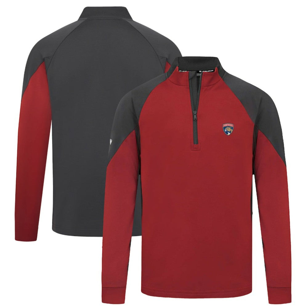Florida Panthers Levelwear Cadet Insignia Core Quarter-Zip Pullover Top - Red - NHL