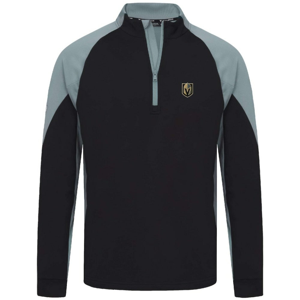 Vegas Golden Knights Levelwear Cadet Insignia Core Quarter-Zip Pullover Top - Black - NHL