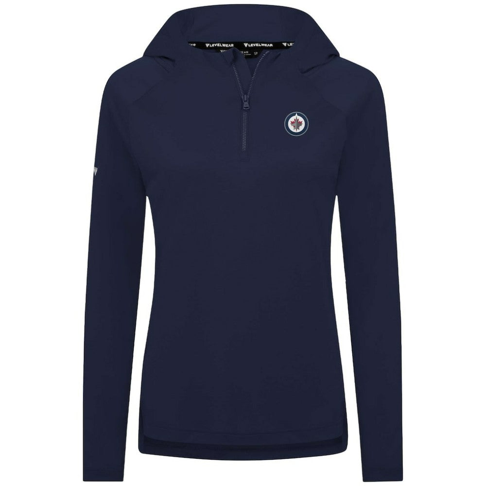 Winnipeg Jets Levelwear Women's Raven Insignia Core Quarter-Zip Jacket - Navy - NHL