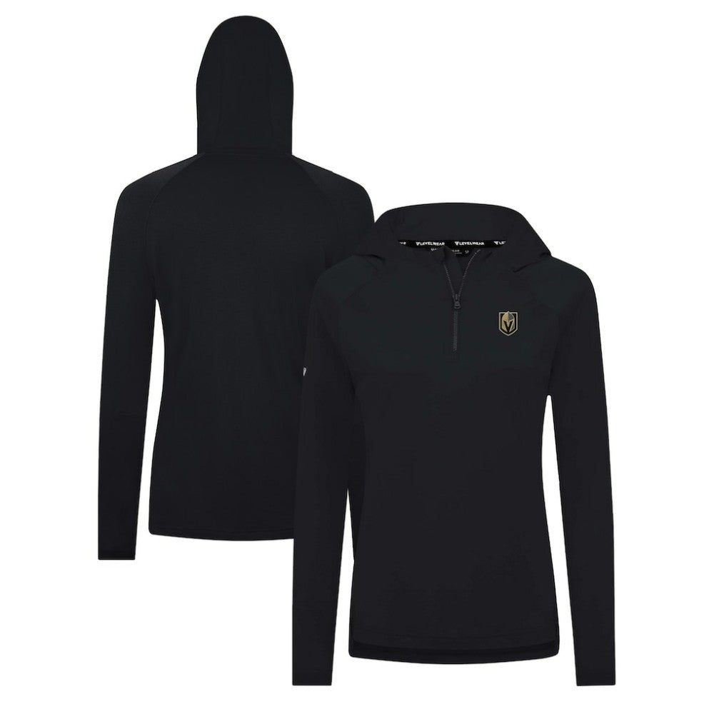 Vegas Golden Knights Levelwear Women's Raven Insignia Core Quarter-Zip Jacket - Black - NHL