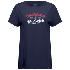 Columbus Blue Jackets Levelwear Women's Influx Ice Wall T-Shirt - Navy - NHL