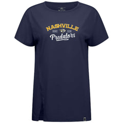 Nashville Predators Levelwear Women's Influx Ice Wall T-Shirt - Navy - NHL