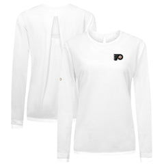 Philadelphia Flyers Levelwear Women's Sequoia Primary Logo Long Sleeve T-Shirt - White - NHL
