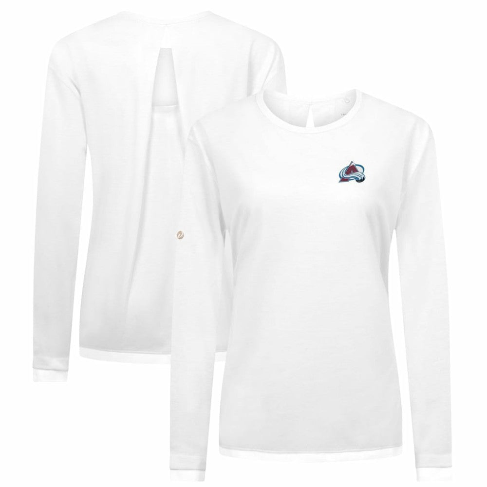 Colorado Avalanche Levelwear Women's Sequoia Primary Logo Long Sleeve T-Shirt - White - NHL