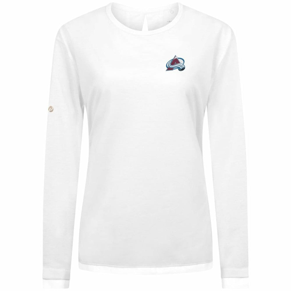 Colorado Avalanche Levelwear Women's Sequoia Primary Logo Long Sleeve T-Shirt - White - NHL