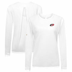 Carolina Hurricanes Levelwear Women's Sequoia Primary Logo Long Sleeve T-Shirt - White - NHL