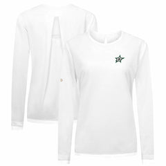 Dallas Stars Levelwear Women's Sequoia Primary Logo Long Sleeve T-Shirt - White - NHL