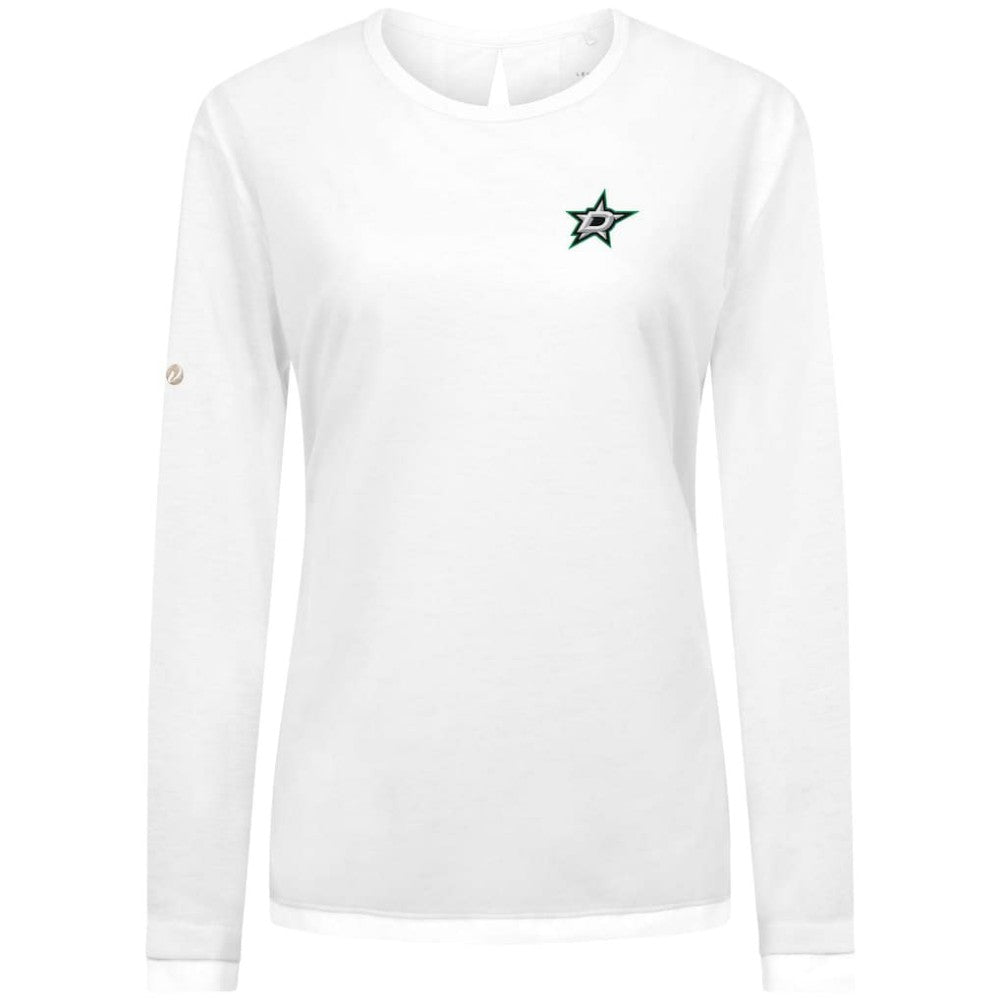 Dallas Stars Levelwear Women's Sequoia Primary Logo Long Sleeve T-Shirt - White - NHL