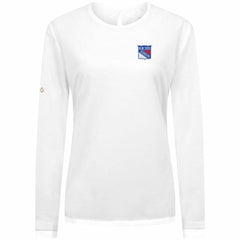 New York Rangers Levelwear Women's Sequoia Primary Logo Long Sleeve T-Shirt - White - NHL