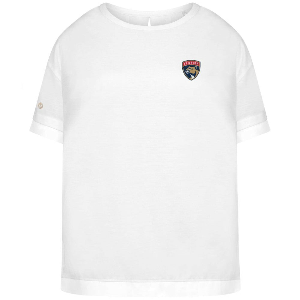 Florida Panthers Levelwear Women's Tulip Primary Logo T-Shirt - White - NHL