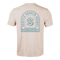 Seattle Kraken Levelwear Richmond Stained Glass T-Shirt - Khaki - NHL