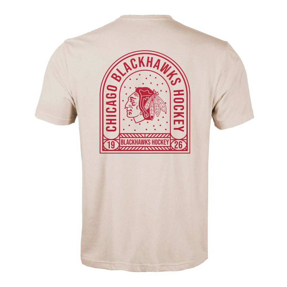 Chicago Blackhawks Levelwear Richmond Stained Glass T-Shirt - Khaki - NHL