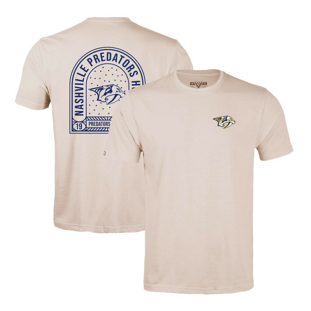 Nashville Predators Levelwear Richmond Stained Glass T-Shirt - Khaki - NHL