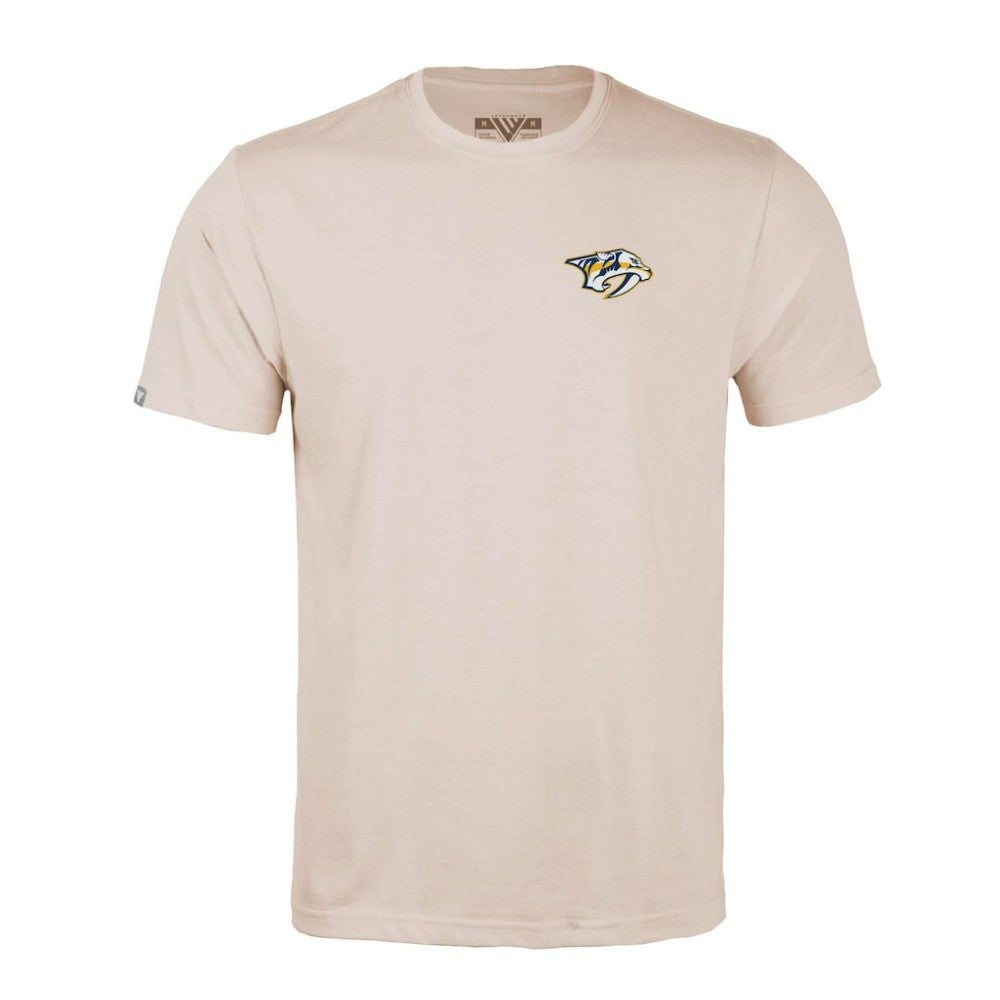 Nashville Predators Levelwear Richmond Stained Glass T-Shirt - Khaki - NHL