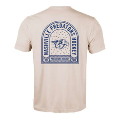 Nashville Predators Levelwear Richmond Stained Glass T-Shirt - Khaki - NHL