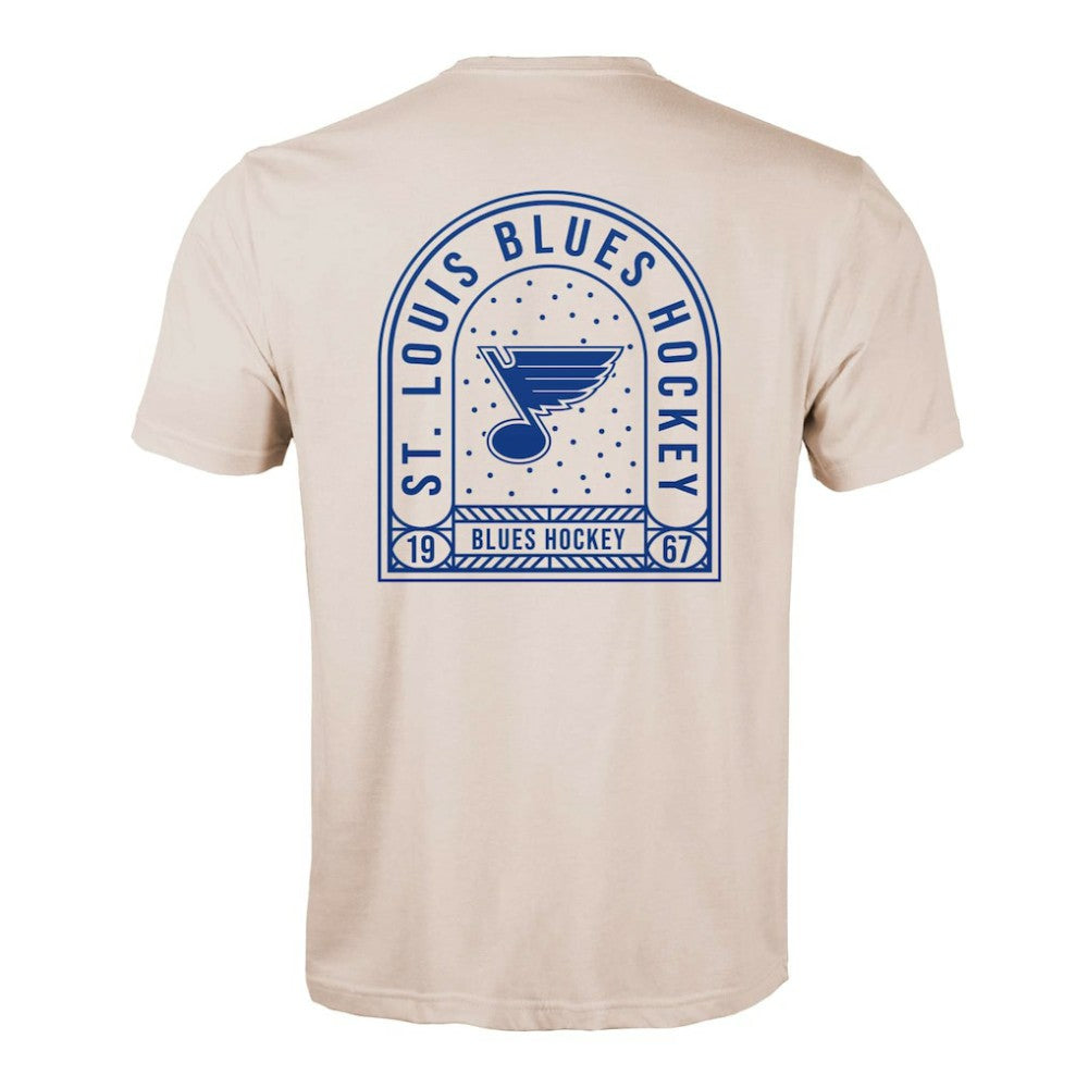 St. Louis Blues Levelwear Richmond Stained Glass T-Shirt - Khaki - NHL