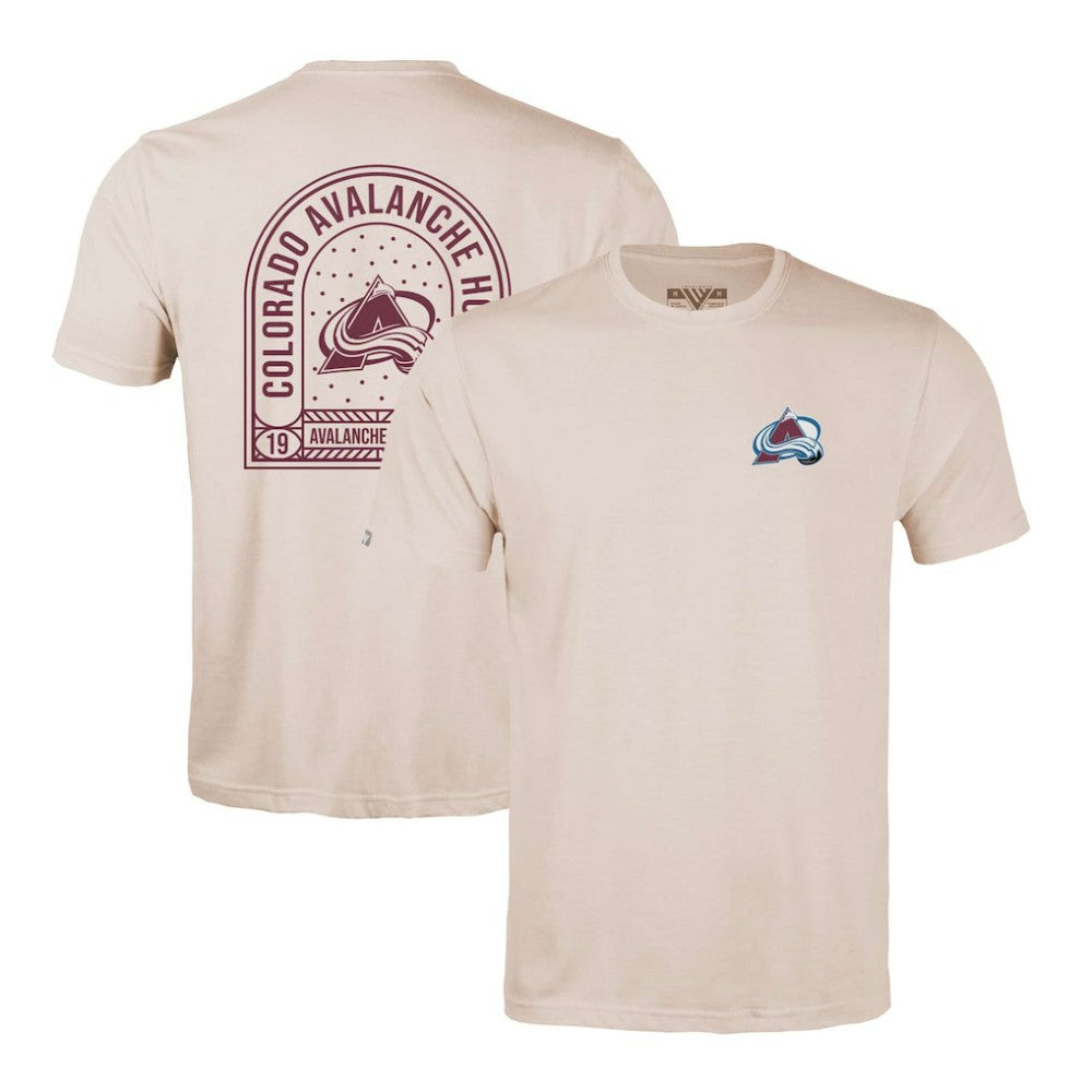 Colorado Avalanche Levelwear Richmond Stained Glass T-Shirt - Khaki - NHL