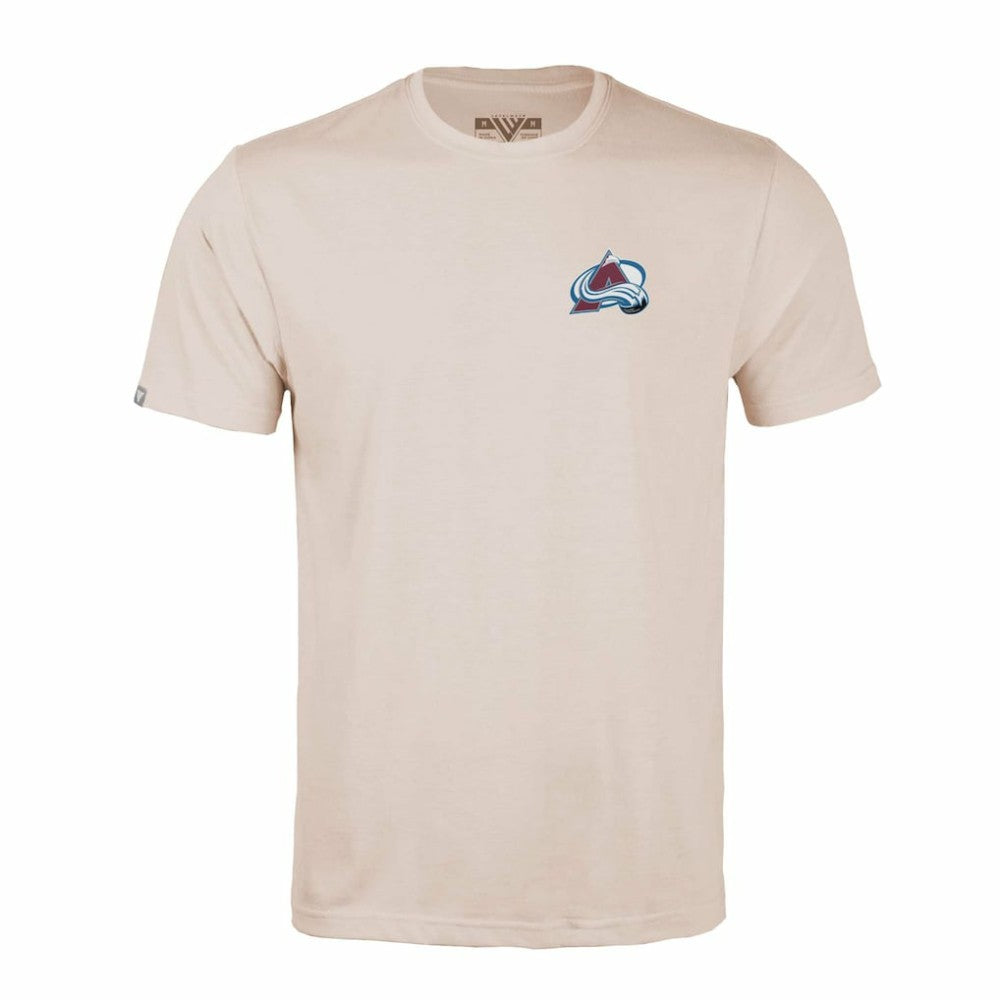 Colorado Avalanche Levelwear Richmond Stained Glass T-Shirt - Khaki - NHL