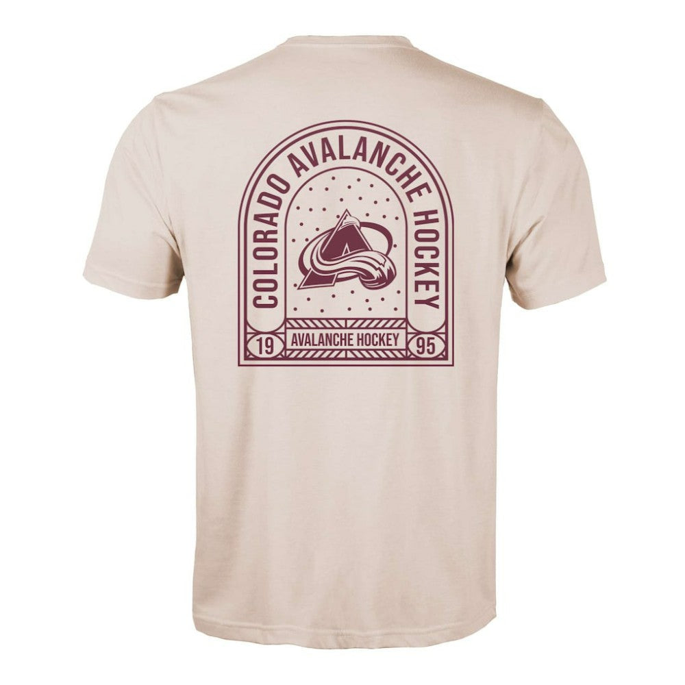 Colorado Avalanche Levelwear Richmond Stained Glass T-Shirt - Khaki - NHL