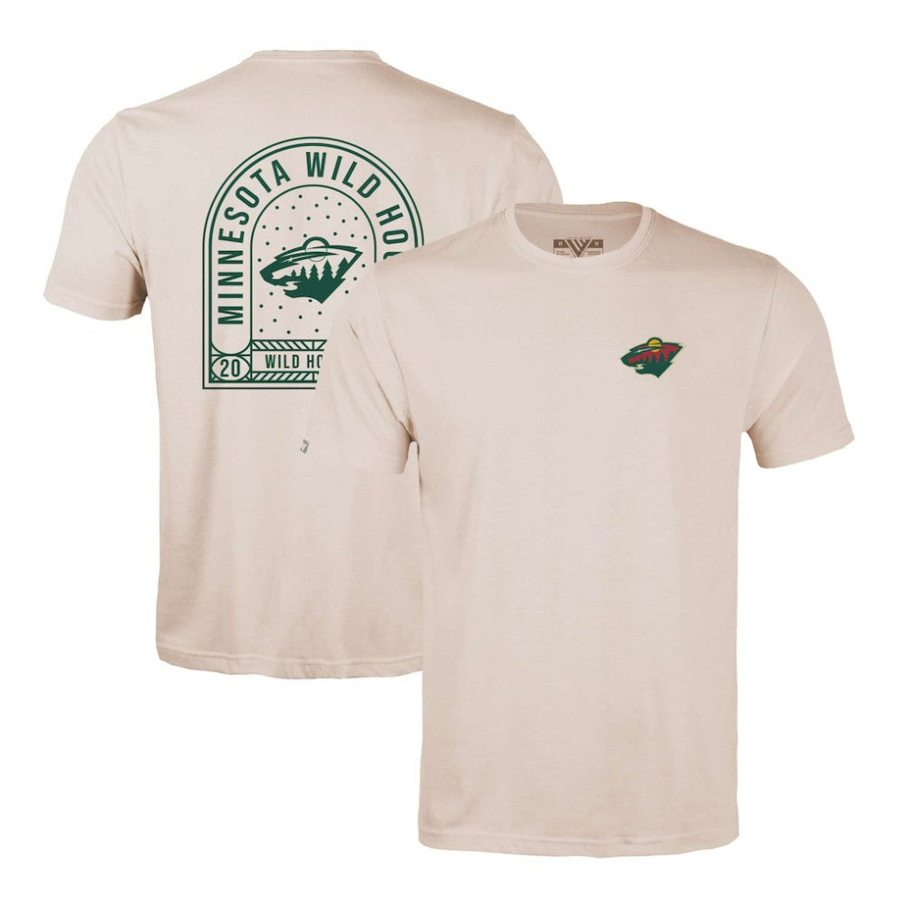 Minnesota Wild Levelwear Richmond Stained Glass T-Shirt - Khaki - NHL