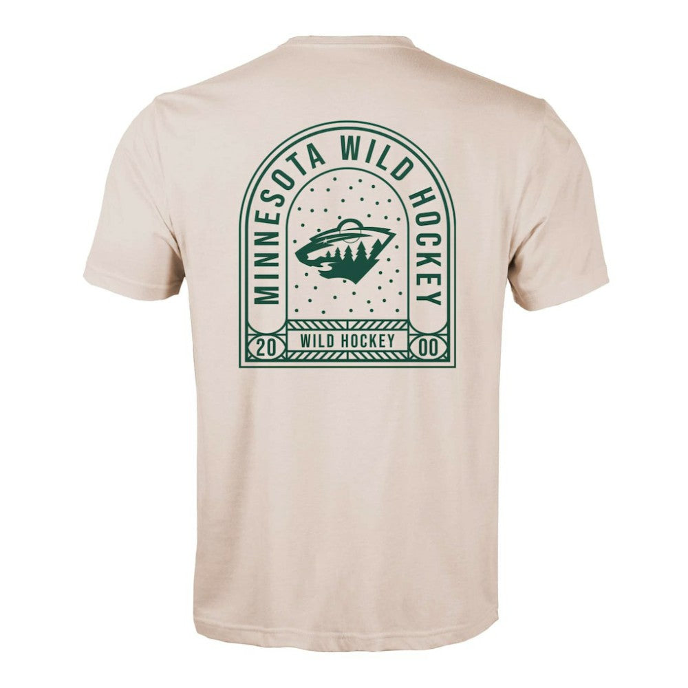 Minnesota Wild Levelwear Richmond Stained Glass T-Shirt - Khaki - NHL
