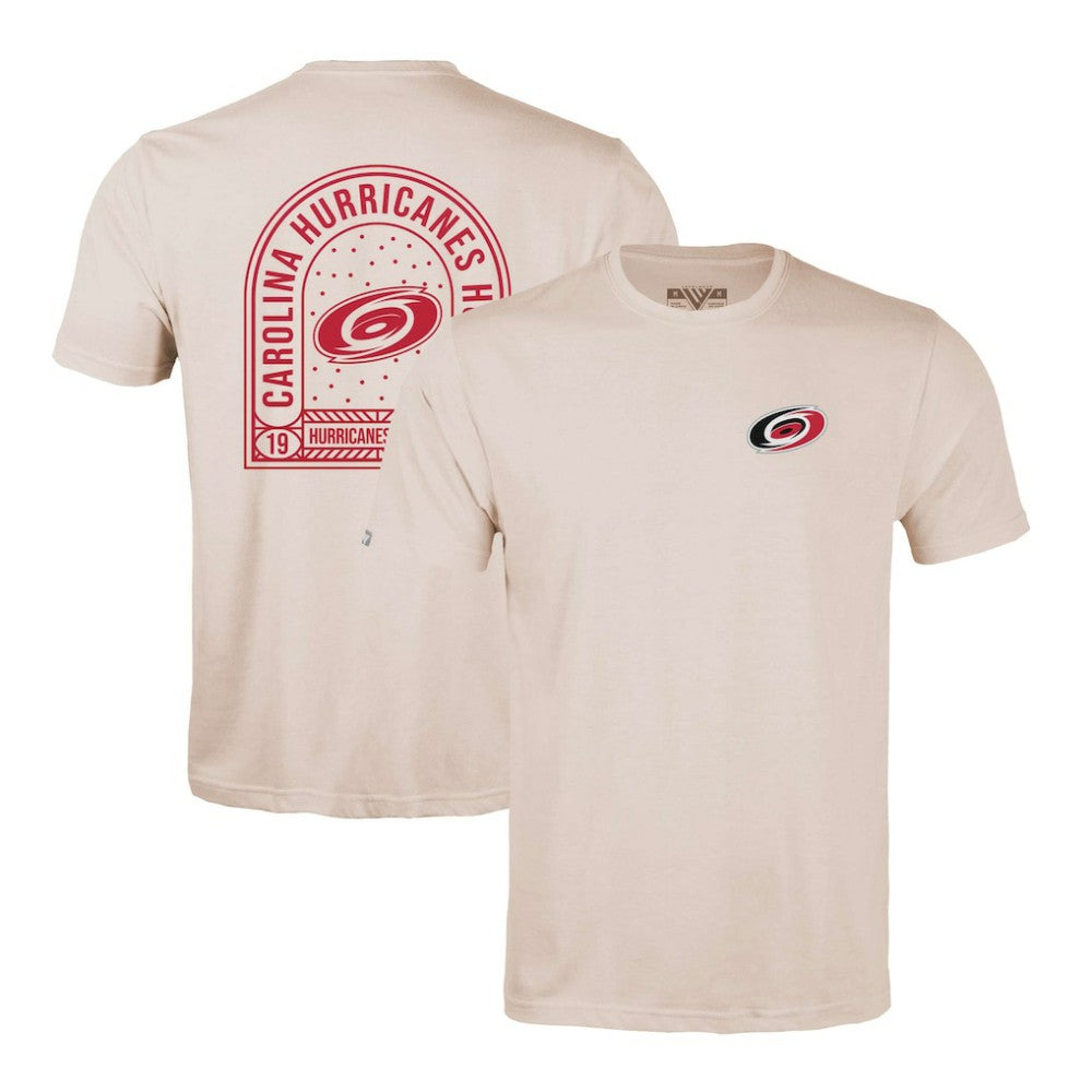 Carolina Hurricanes Levelwear Richmond Stained Glass T-Shirt - Khaki - NHL