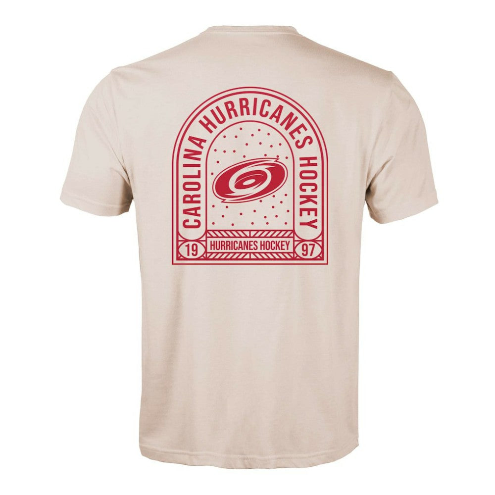 Carolina Hurricanes Levelwear Richmond Stained Glass T-Shirt - Khaki - NHL