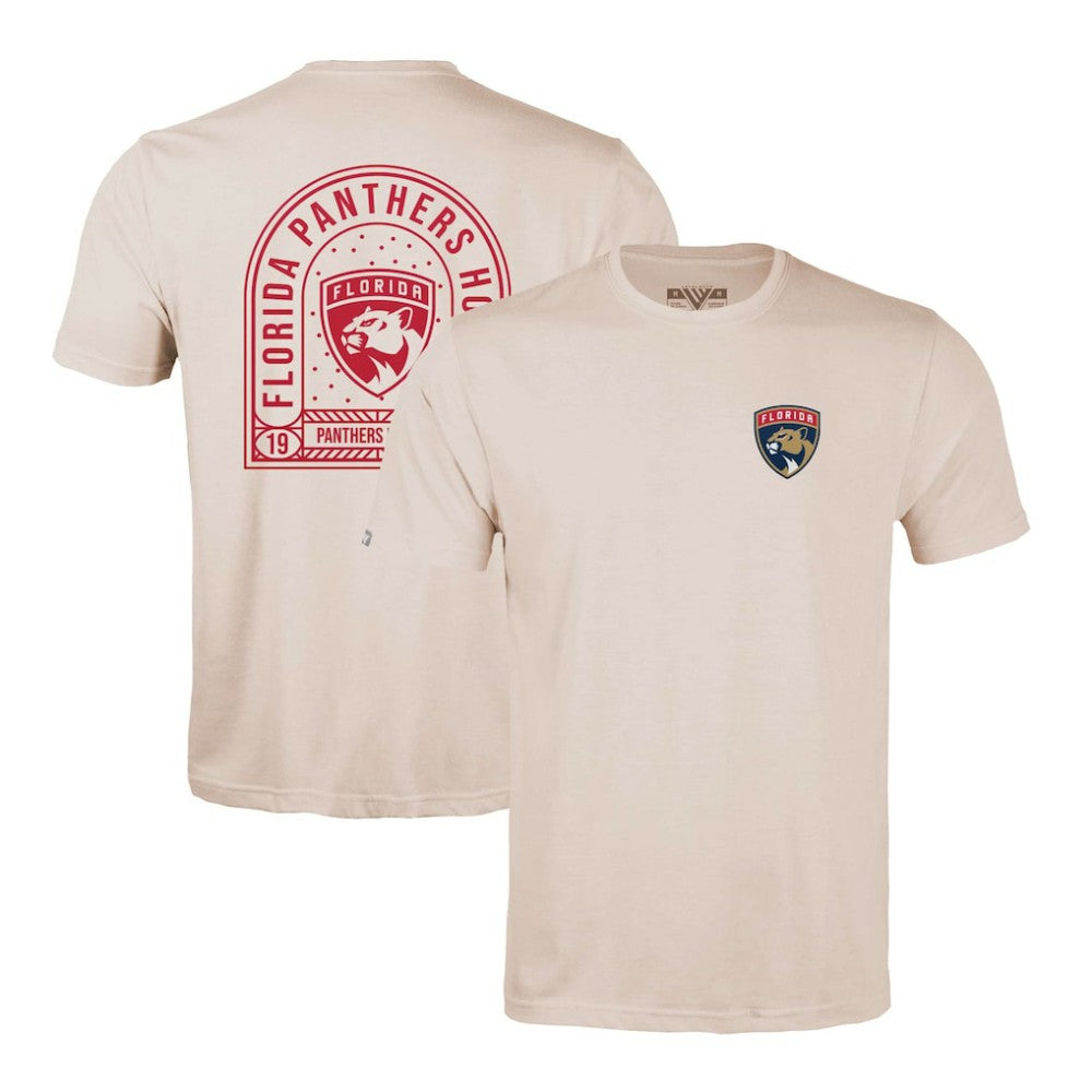 Florida Panthers Levelwear Richmond Stained Glass T-Shirt - Khaki - NHL