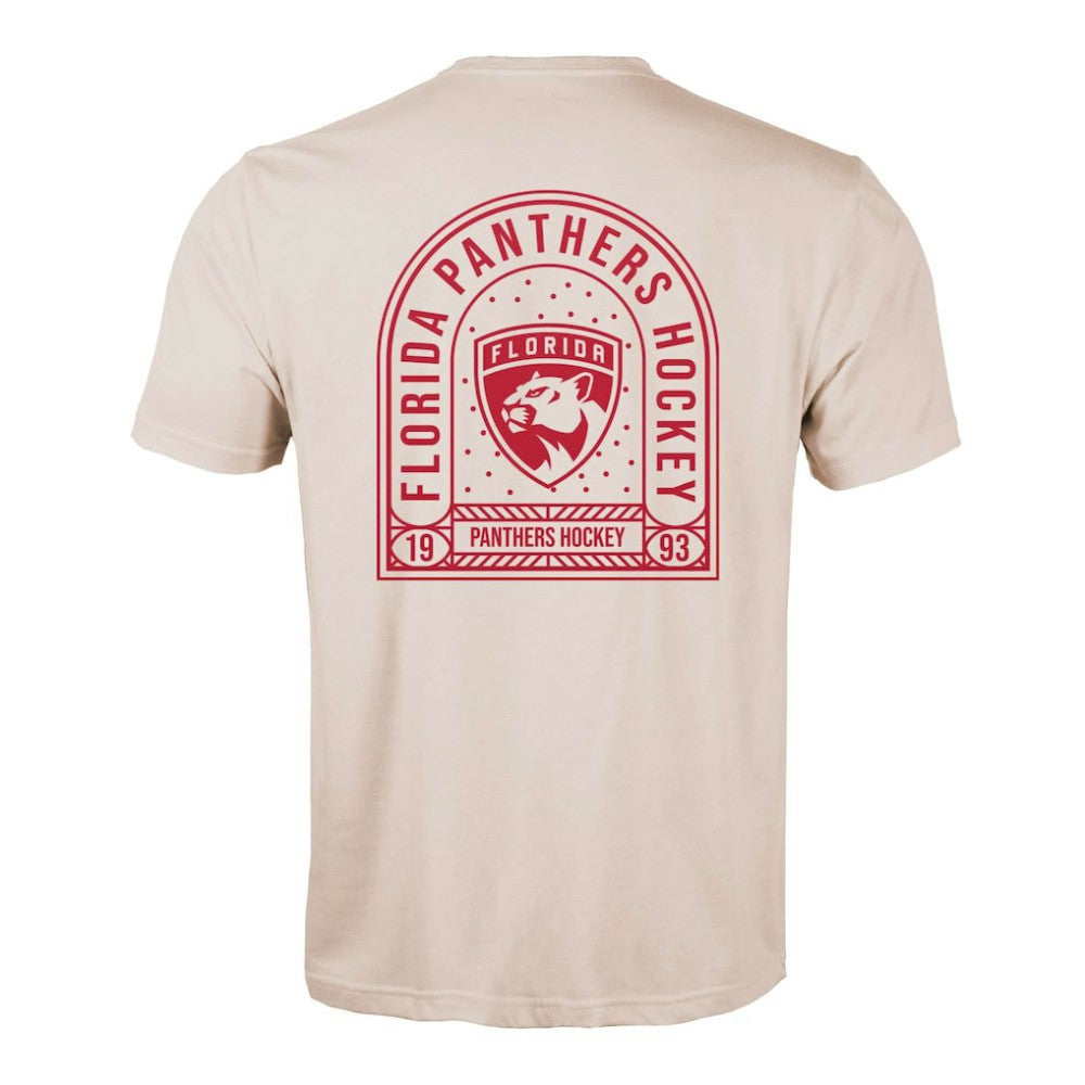Florida Panthers Levelwear Richmond Stained Glass T-Shirt - Khaki - NHL