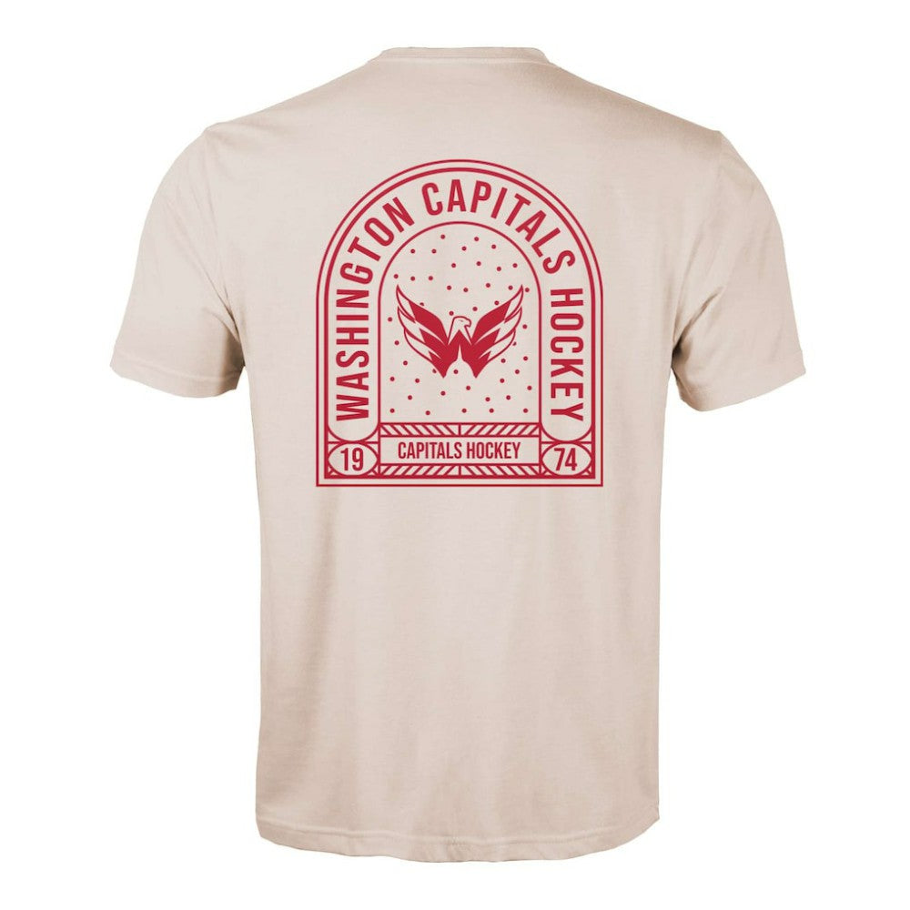 Washington Capitals Levelwear Richmond Stained Glass T-Shirt - Khaki - NHL