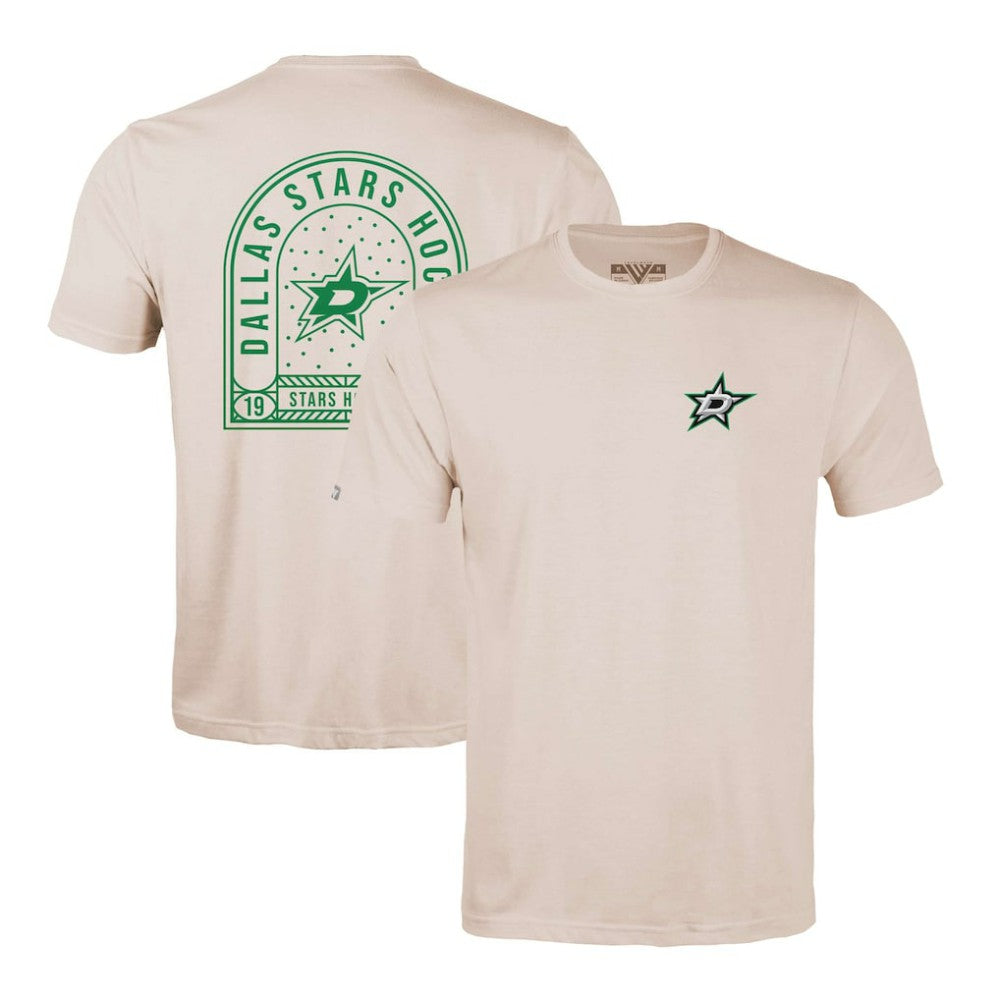 Dallas Stars Levelwear Richmond Stained Glass T-Shirt - Khaki - NHL