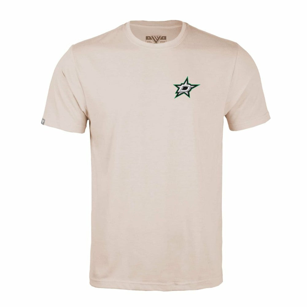 Dallas Stars Levelwear Richmond Stained Glass T-Shirt - Khaki - NHL