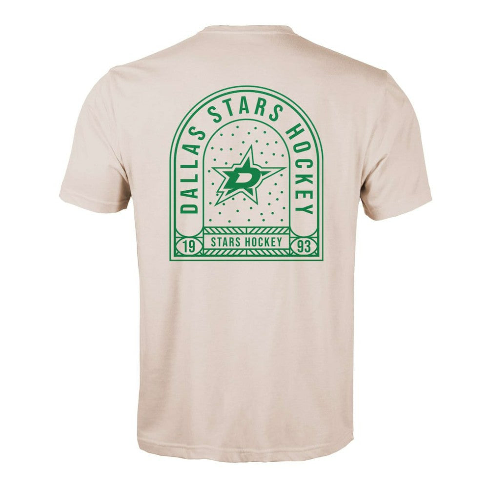 Dallas Stars Levelwear Richmond Stained Glass T-Shirt - Khaki - NHL