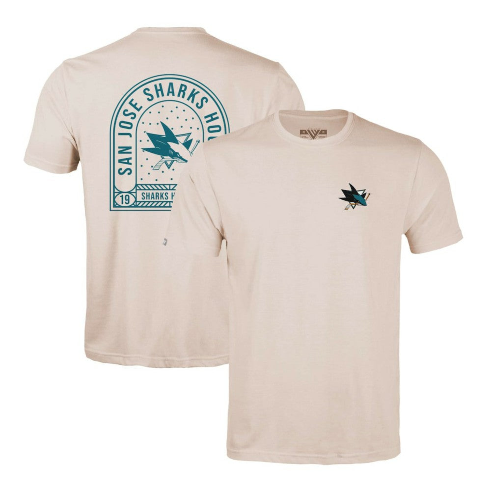 San Jose Sharks Levelwear Richmond Stained Glass T-Shirt - Khaki - NHL