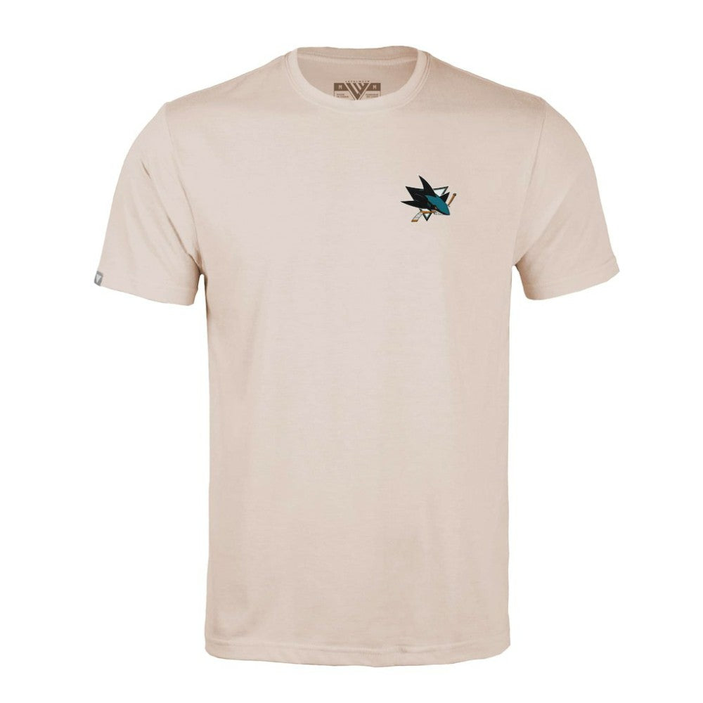 San Jose Sharks Levelwear Richmond Stained Glass T-Shirt - Khaki - NHL