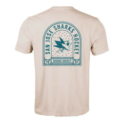 San Jose Sharks Levelwear Richmond Stained Glass T-Shirt - Khaki - NHL
