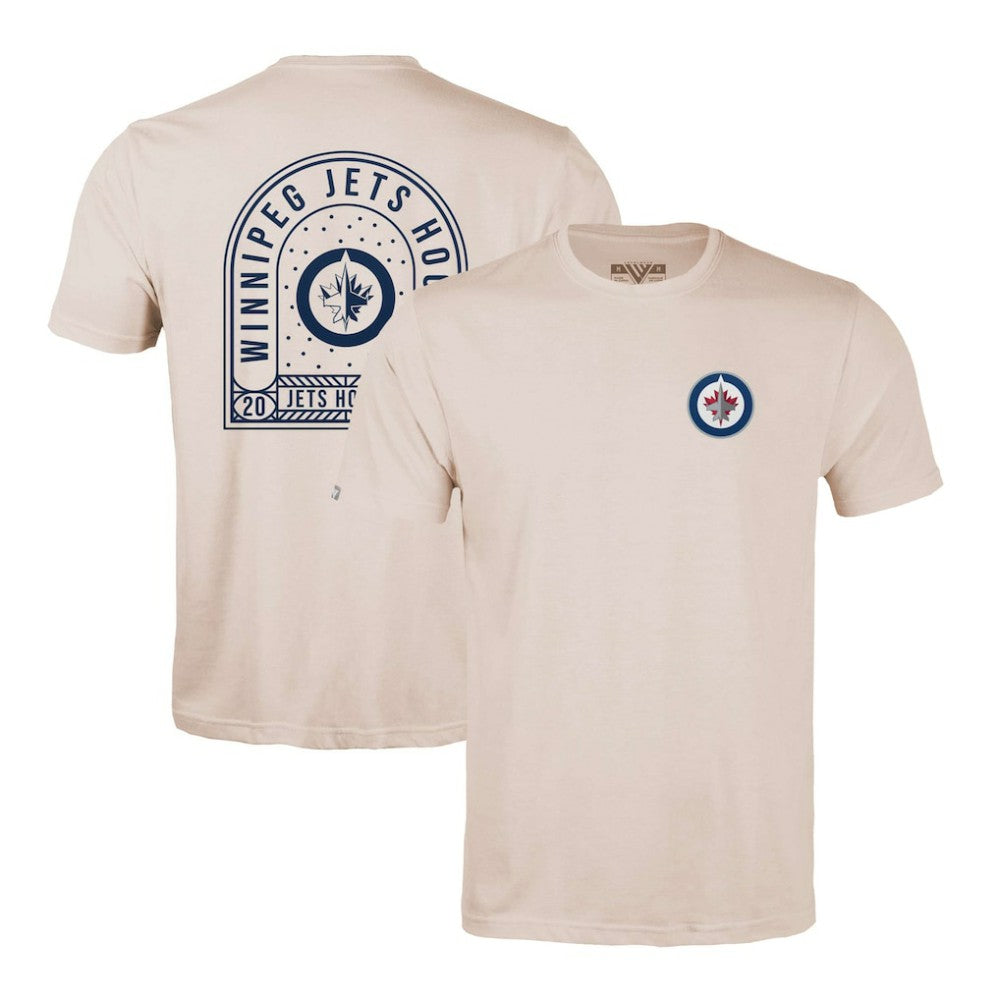 Winnipeg Jets Levelwear Richmond Stained Glass T-Shirt - Khaki - NHL