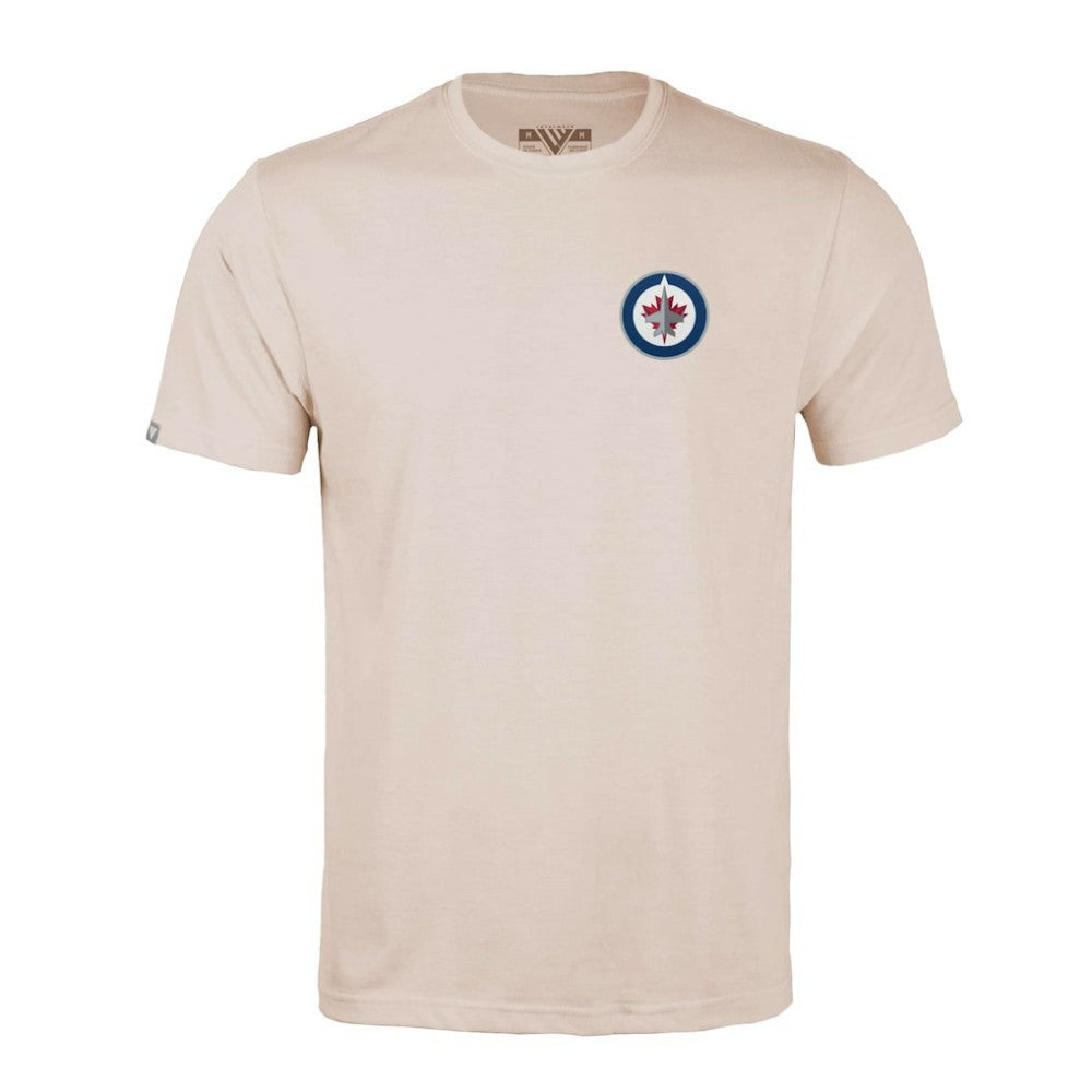 Winnipeg Jets Levelwear Richmond Stained Glass T-Shirt - Khaki - NHL