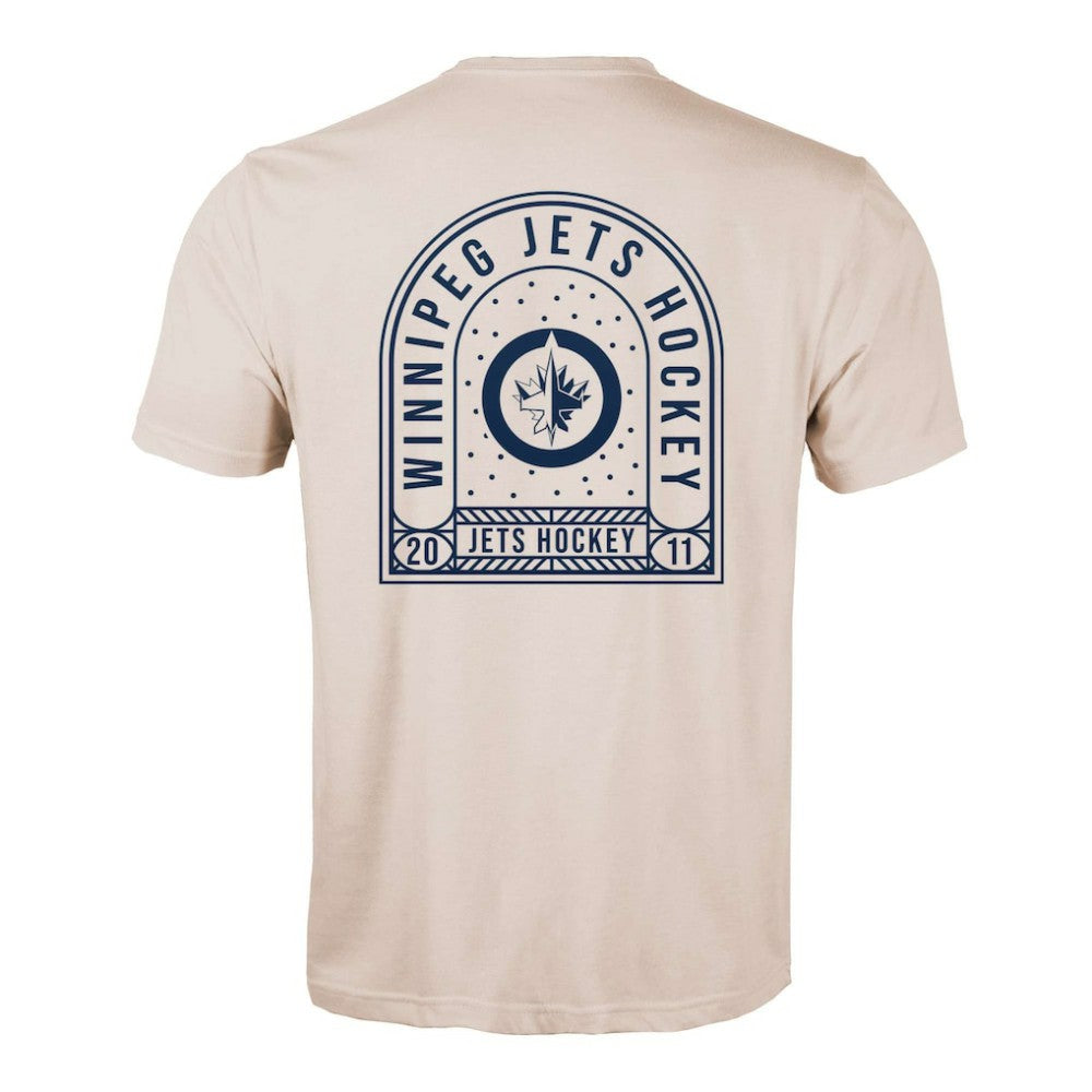 Winnipeg Jets Levelwear Richmond Stained Glass T-Shirt - Khaki - NHL