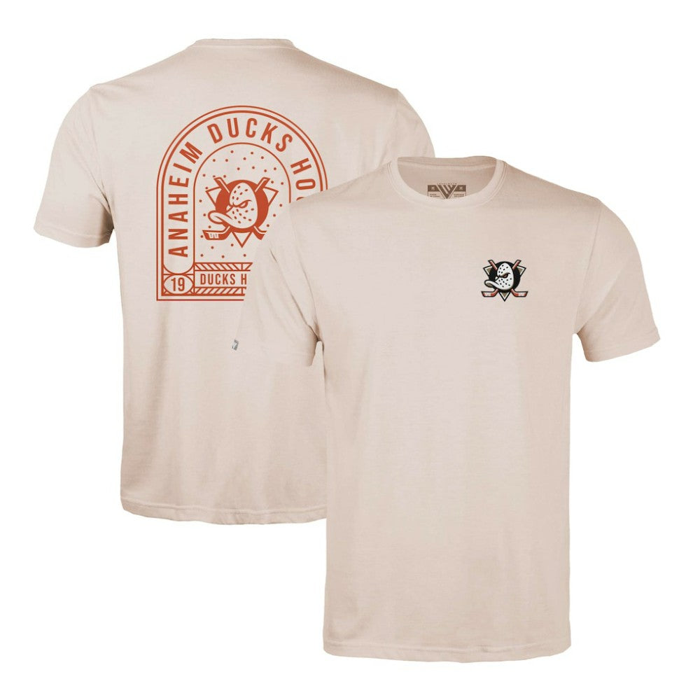 Anaheim Ducks Levelwear Richmond Stained Glass T-Shirt - Khaki - NHL