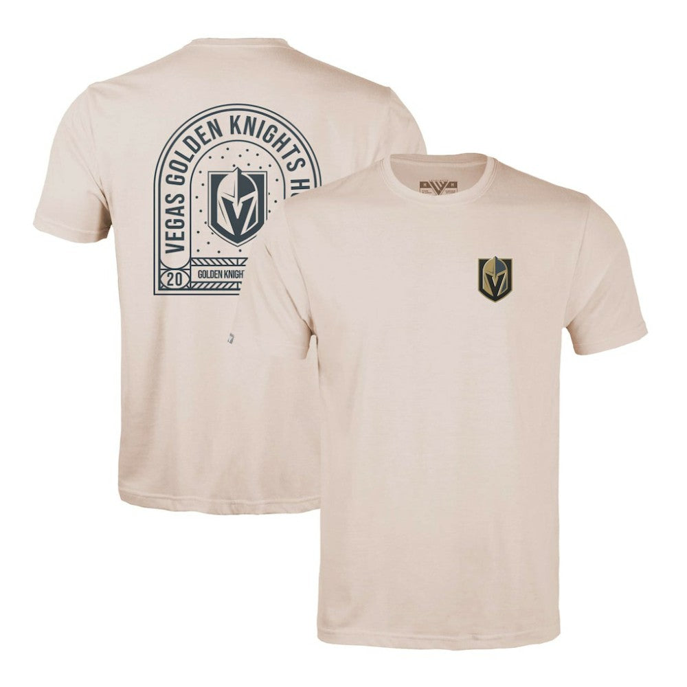 Vegas Golden Knights Levelwear Richmond Stained Glass T-Shirt - Khaki - NHL