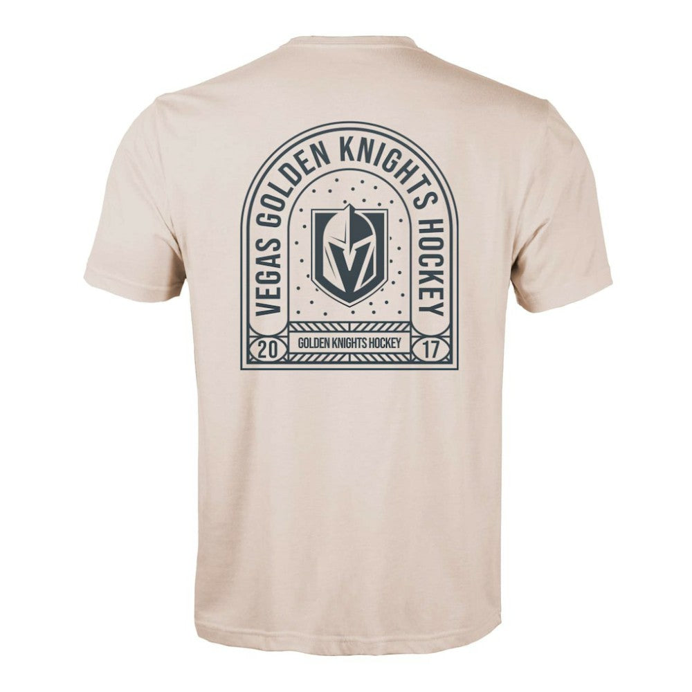 Vegas Golden Knights Levelwear Richmond Stained Glass T-Shirt - Khaki - NHL